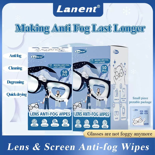 Anti-fog goggles wipes, disposable cleaning cloth for eyes, camera lenses, helmets, and more—fog-free miracle