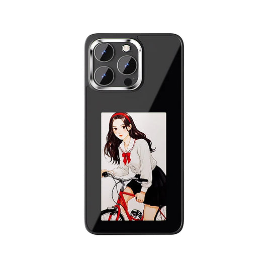 DIY E-Ink Phone Case 𝐀𝐏𝐏 Operation Smart Photo Rear Projection Customiza Phone Case Instantly Display Photos On The Ink Screen Back Cover Personalize Your Phone case.3.7-inch screen