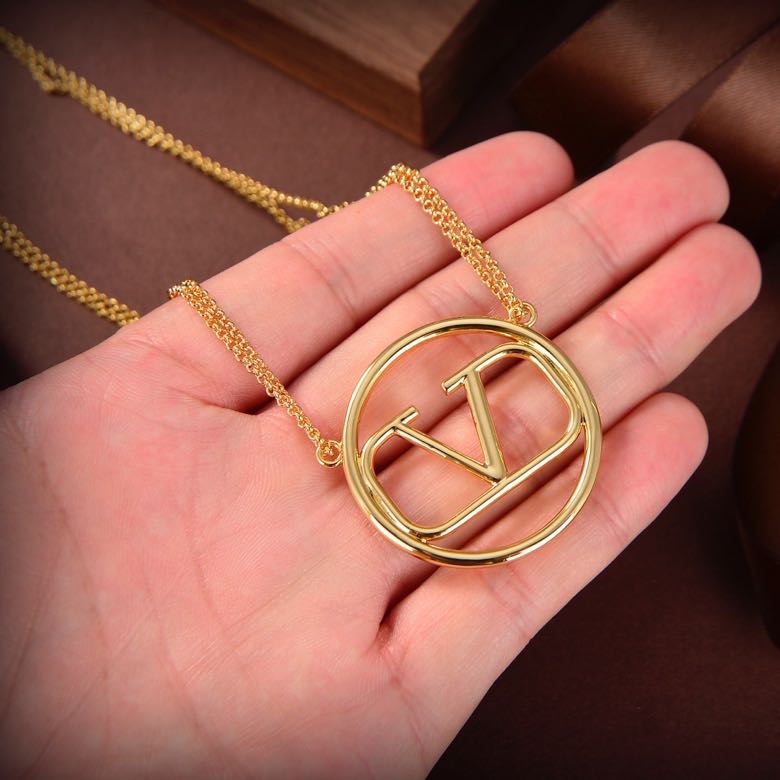 Letter Pendant Double Necklace