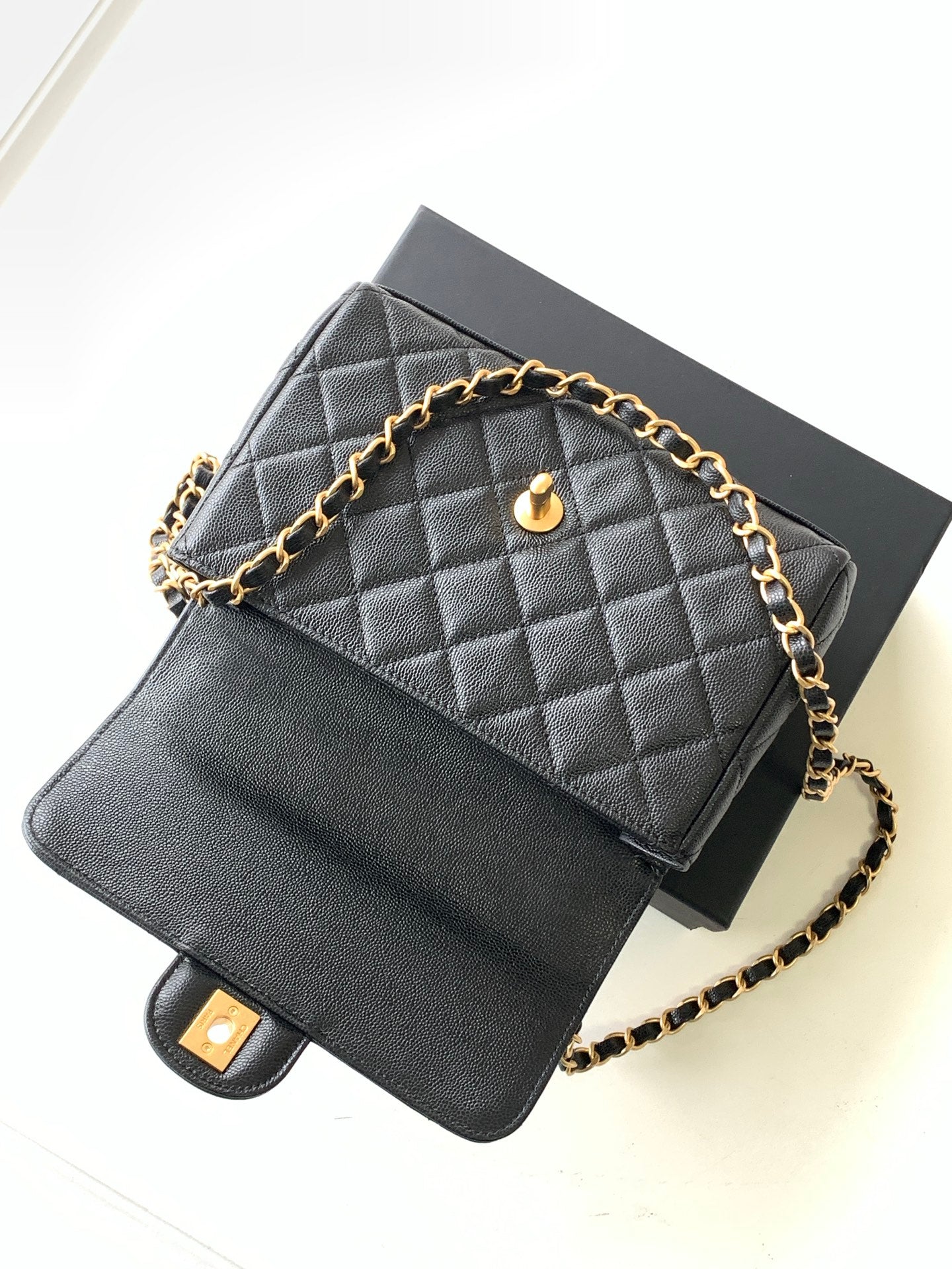 Double chain seasonal limited edition handbag