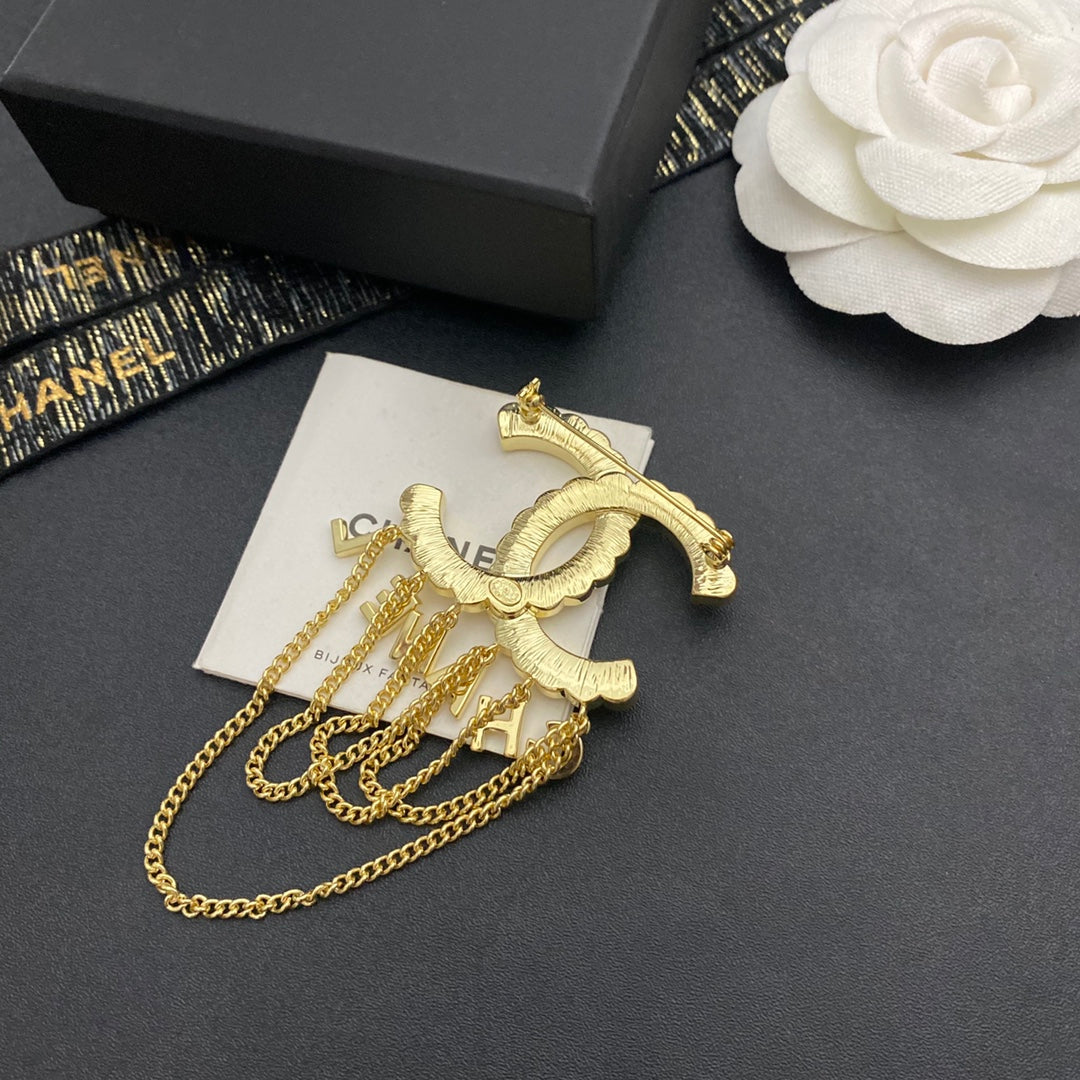 Letters With Tassel Brooch