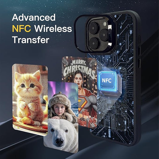 iPhone 16 pro 4-color HD 4.0-inch large screen, built-in lens holder, the best smart NFC phone case