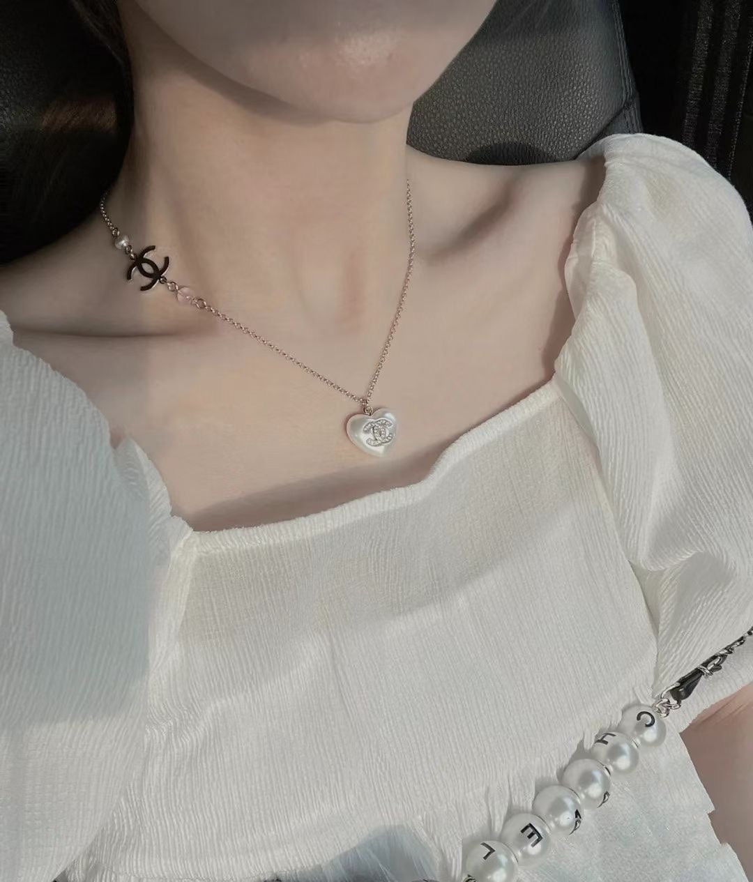 Heart Pearl Pendant Necklace
