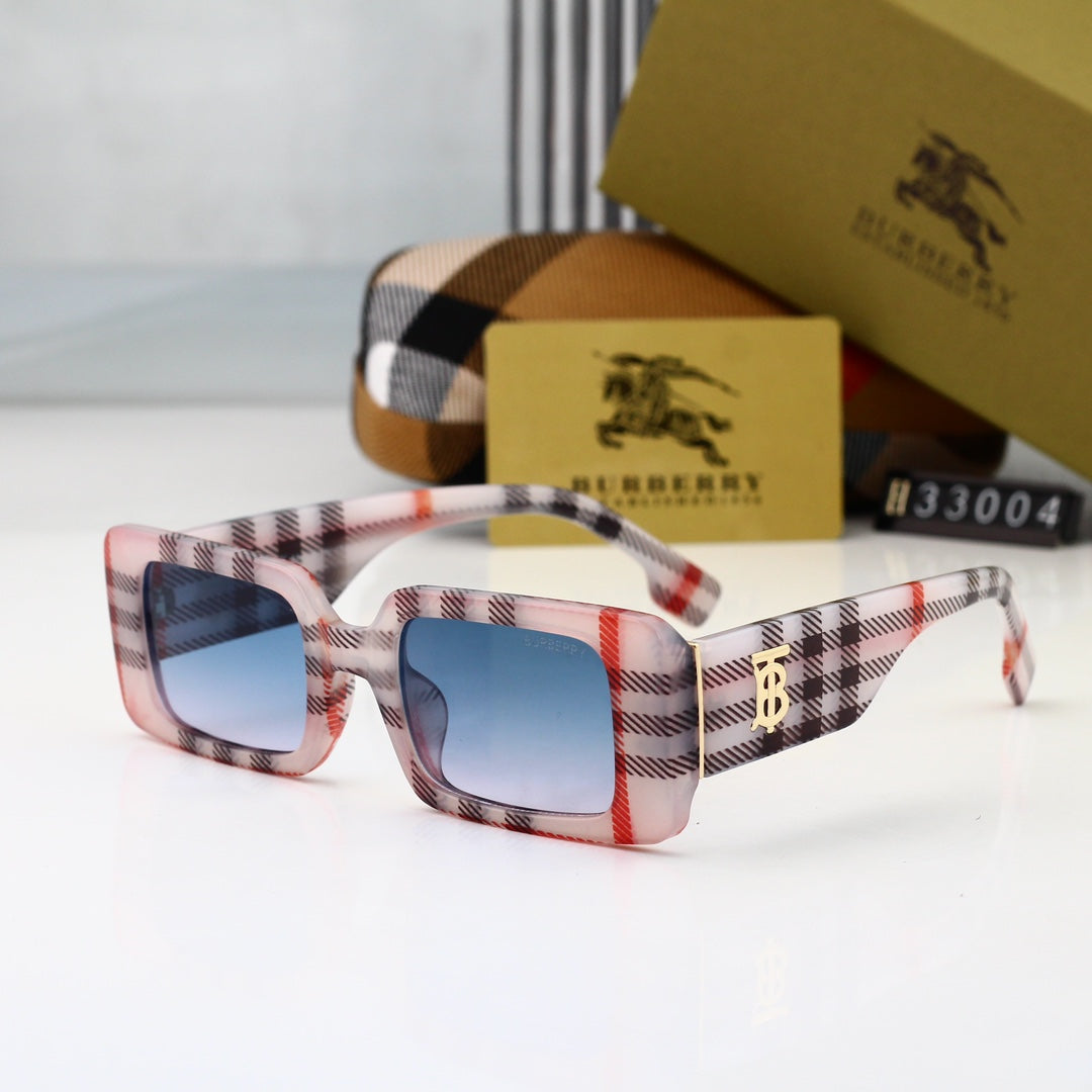 Retro Plaid Square Sunglasses 33004