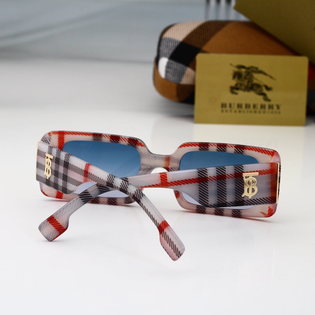 Retro Plaid Square Sunglasses 33004
