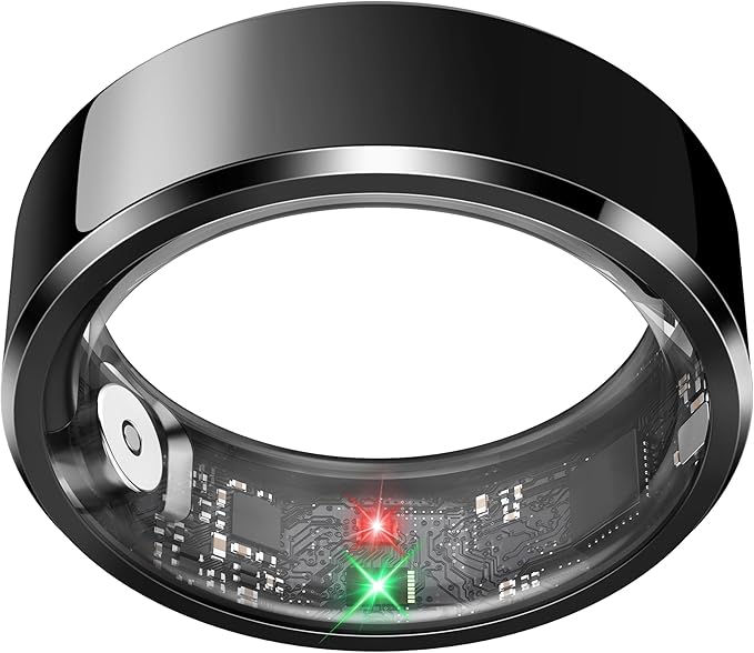 Smart Ring for Men Women, Health Fitness Tracker with Heart Rate/Blood Pressure/Blood Oxygen Monitor,Sleep Tracker,Pedometer, No Subscription