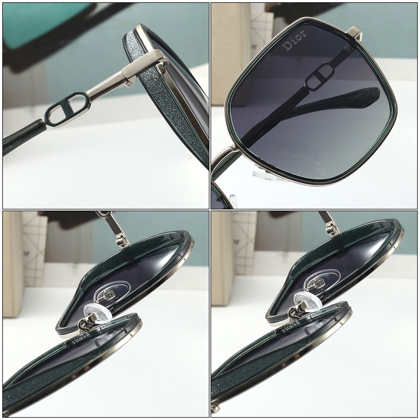 5 colors flat light thin frame sunglasses 8193
