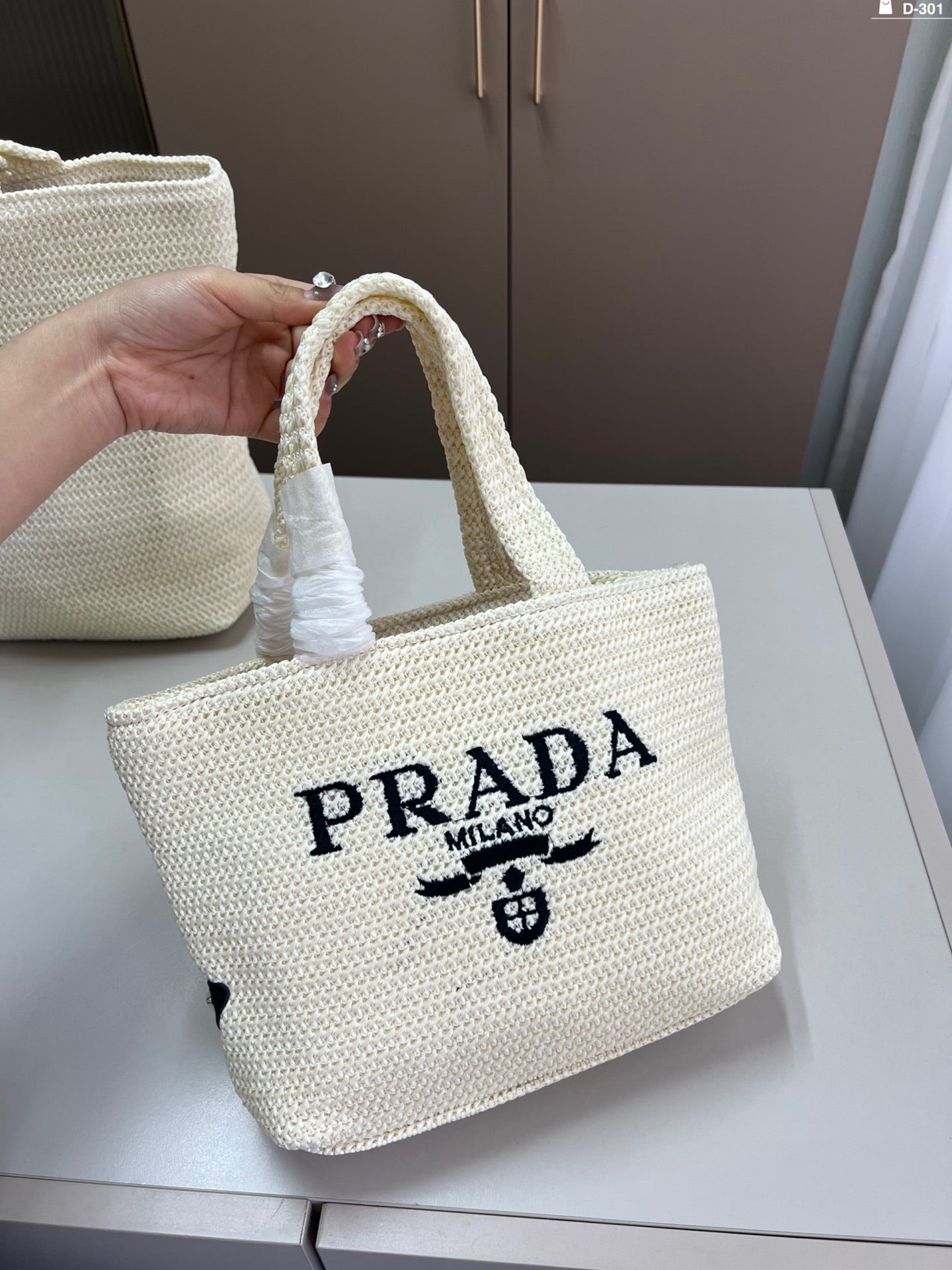 Hand-woven tote bag