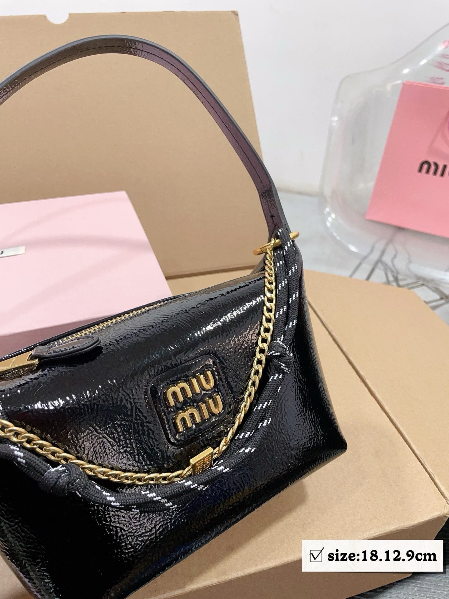 Classic leather hobo bag