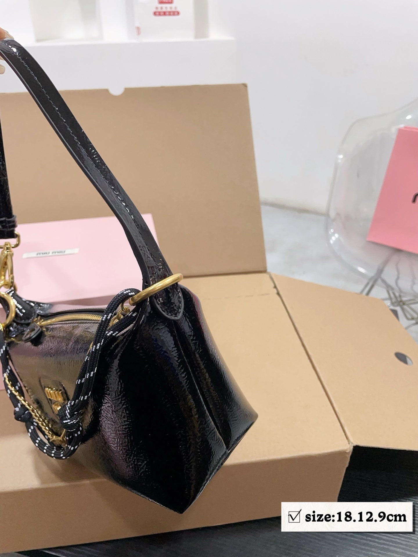 Classic leather hobo bag