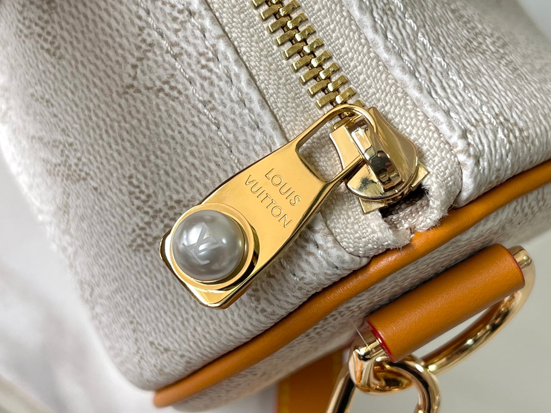 Intricately patterned coated canvas bag