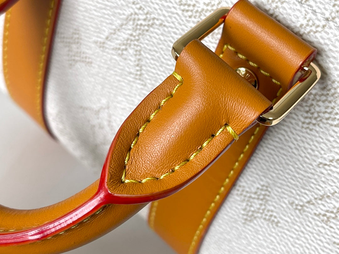 Intricately patterned coated canvas bag