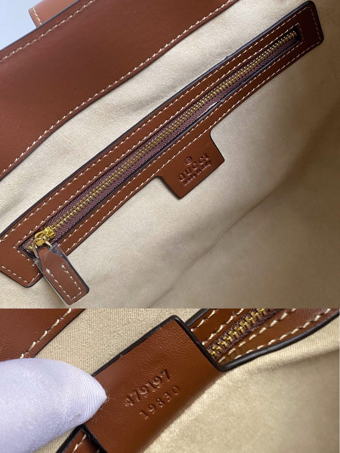 Lockable double strap shoulder bag