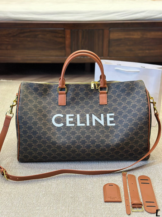 Old-fashioned oversized travel bag