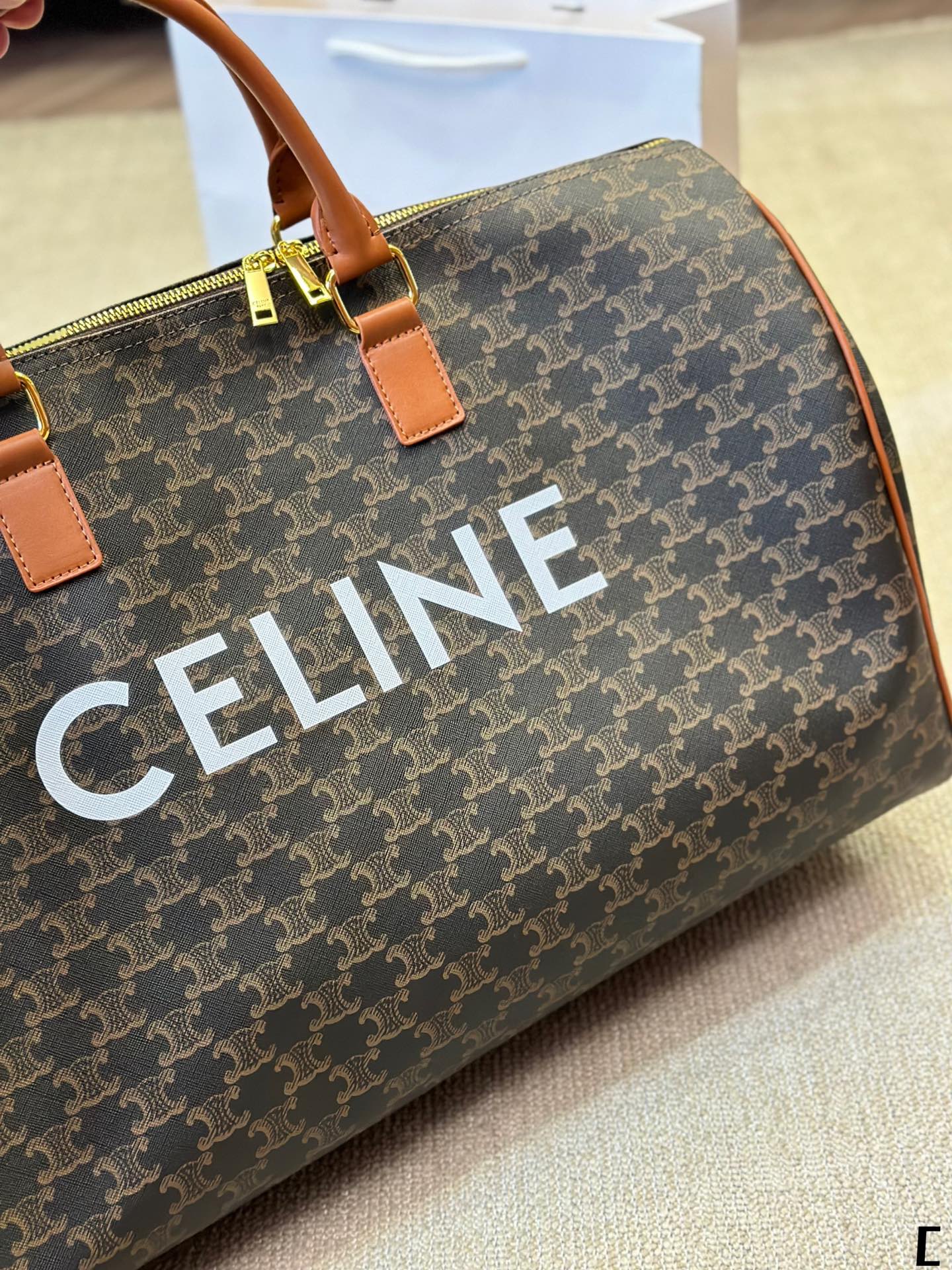 Old-fashioned oversized travel bag