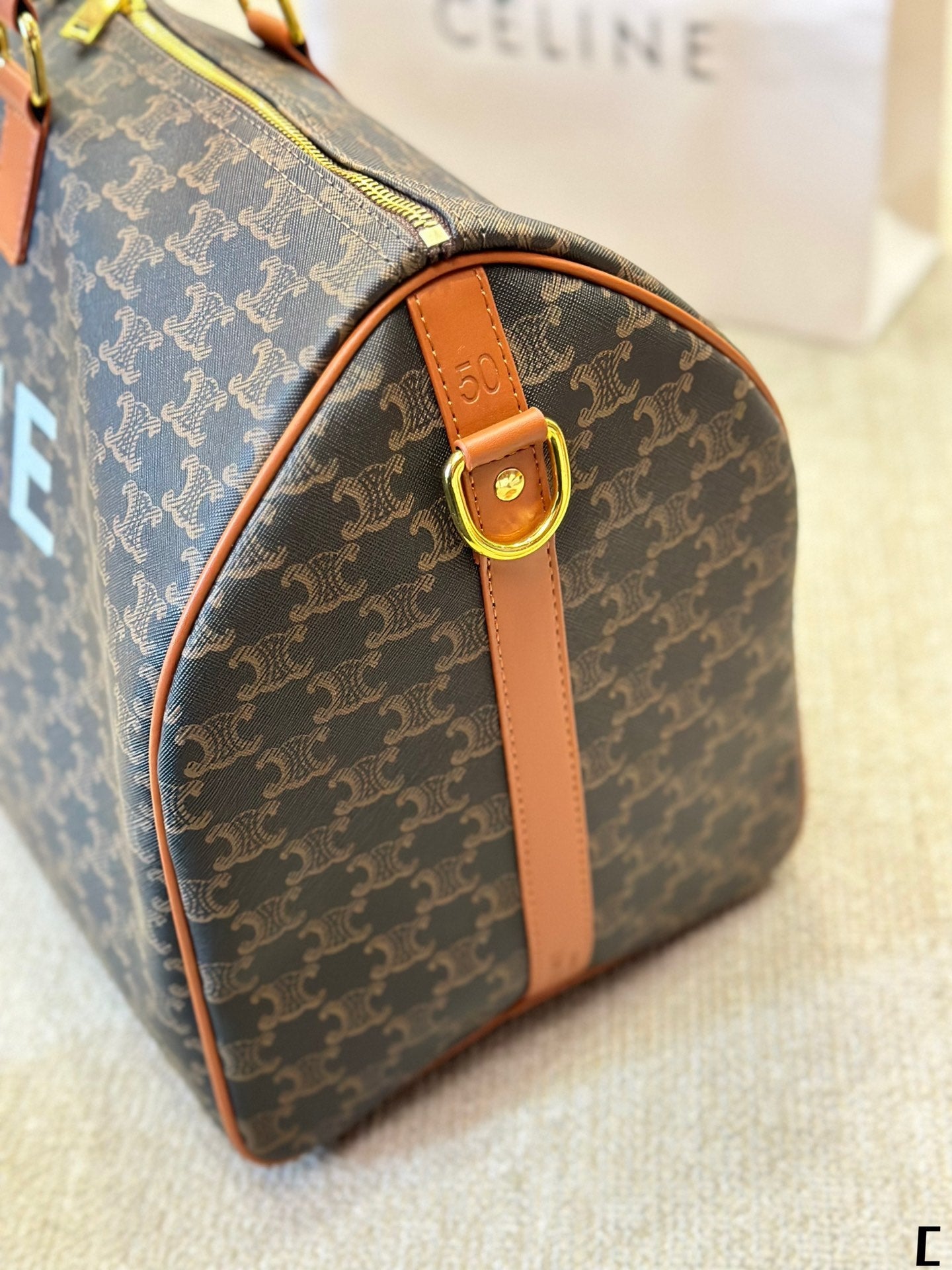 Old-fashioned oversized travel bag