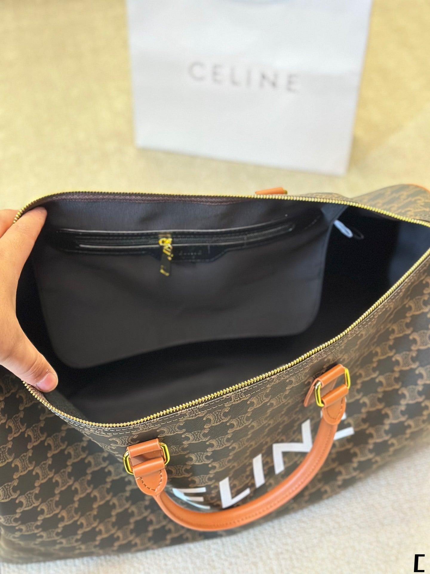 Old-fashioned oversized travel bag