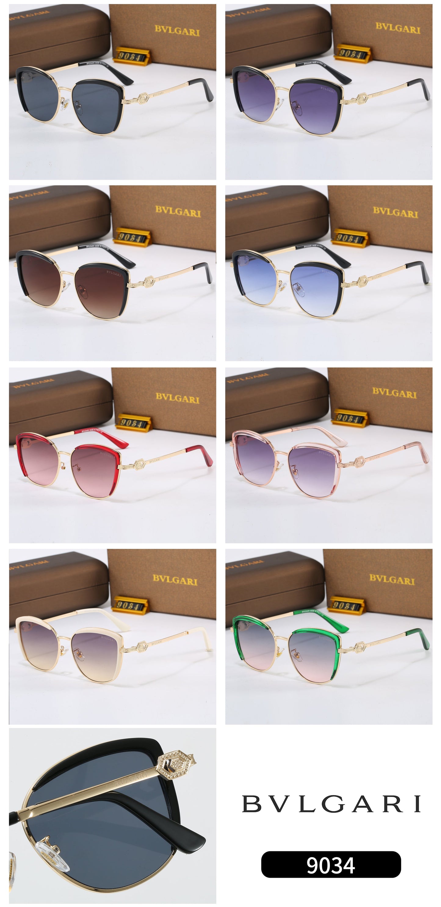 8 colors New fashion and practical sunglasses  9034