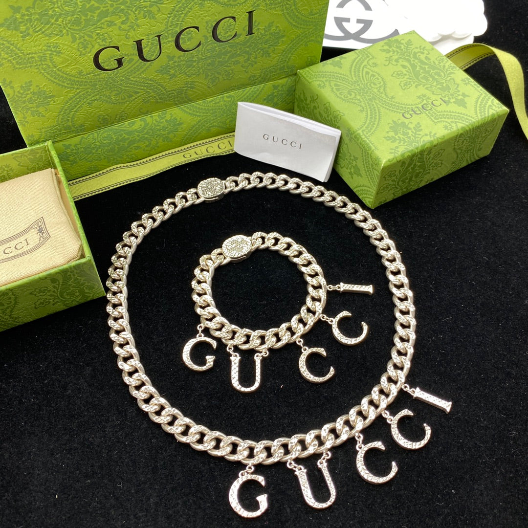 Trendy Punk Style Script Necklace