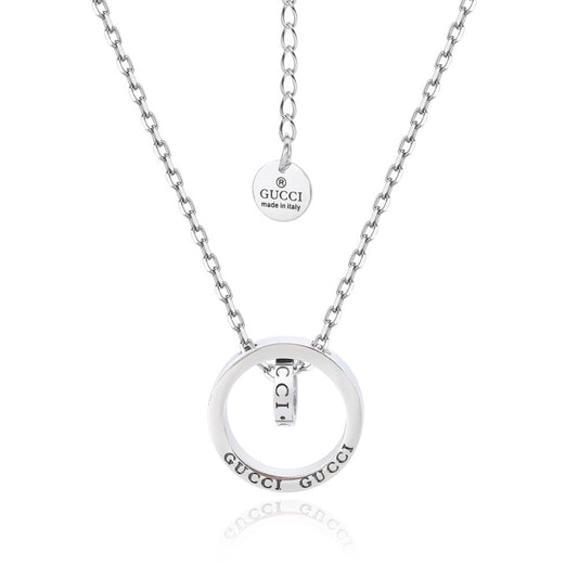 Creative Double Ring Necklace