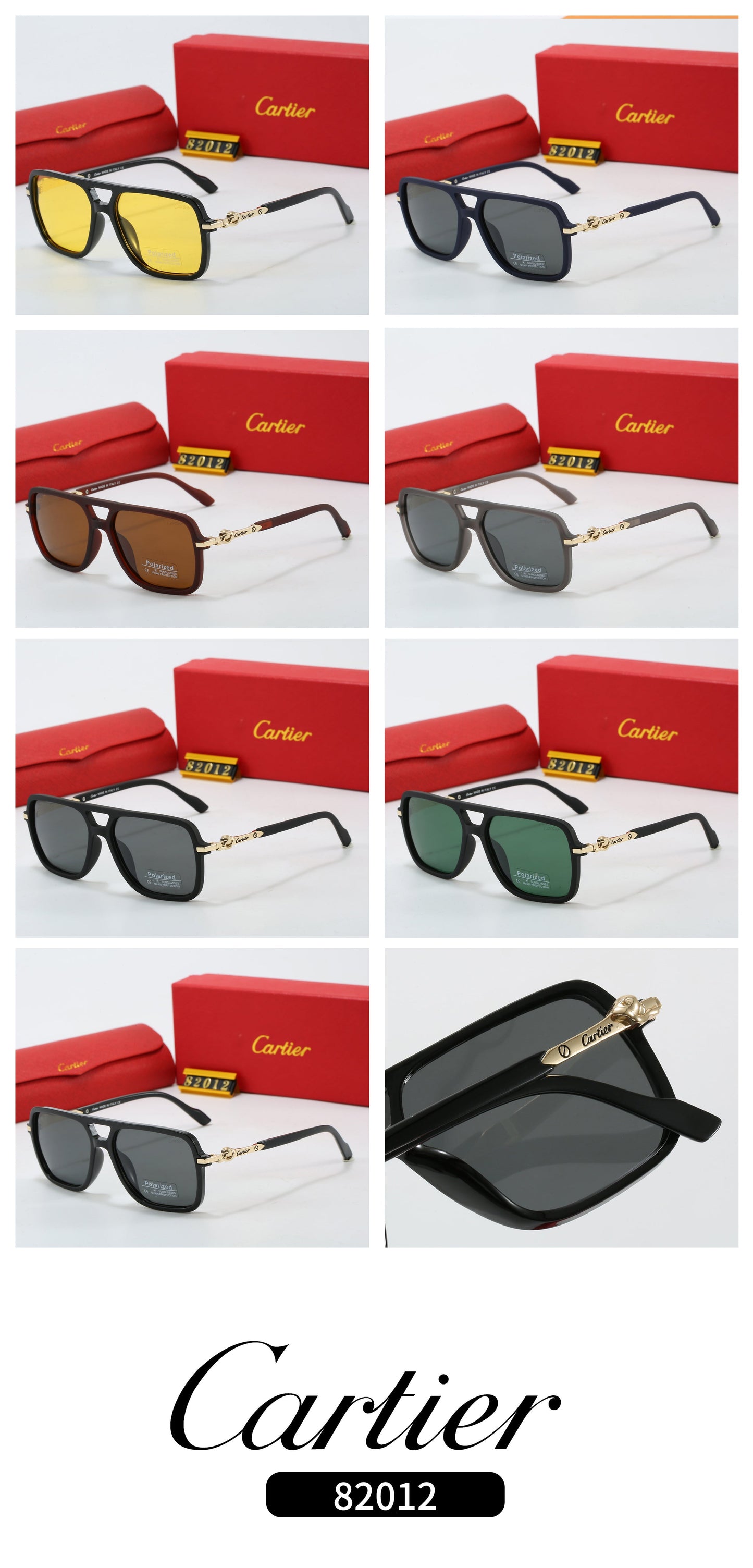 8 colors of new beautiful sunglasses 82012