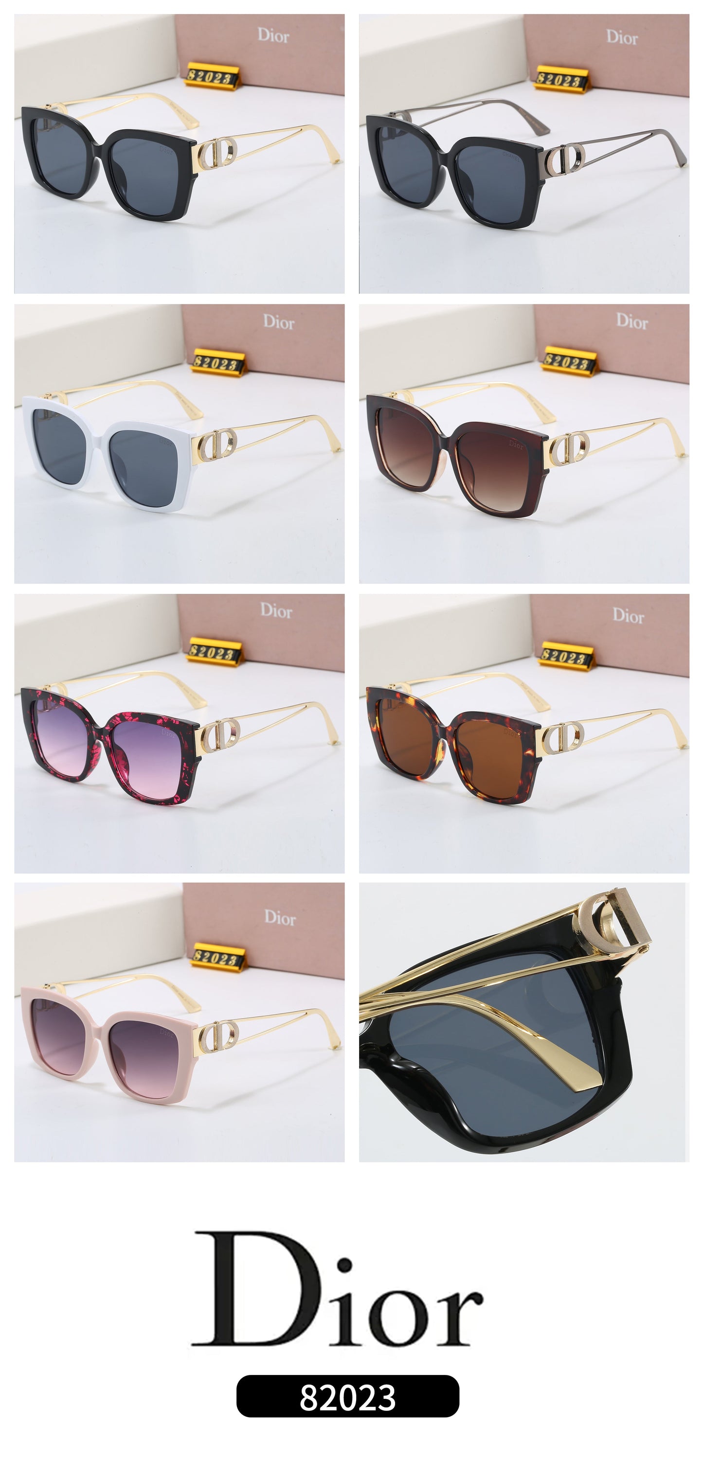 6 colors new style metal temple hot sunglasses 82023