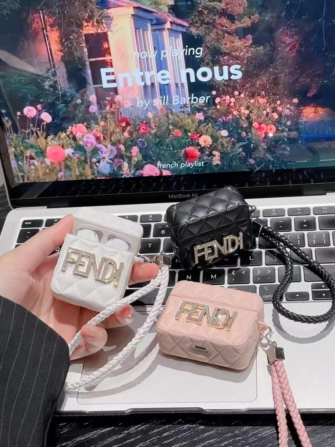 Diamond leather AirPods Case