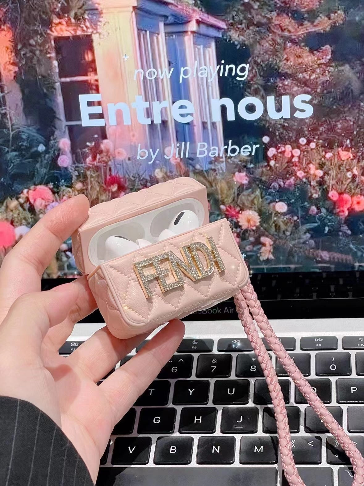 Diamond leather AirPods Case