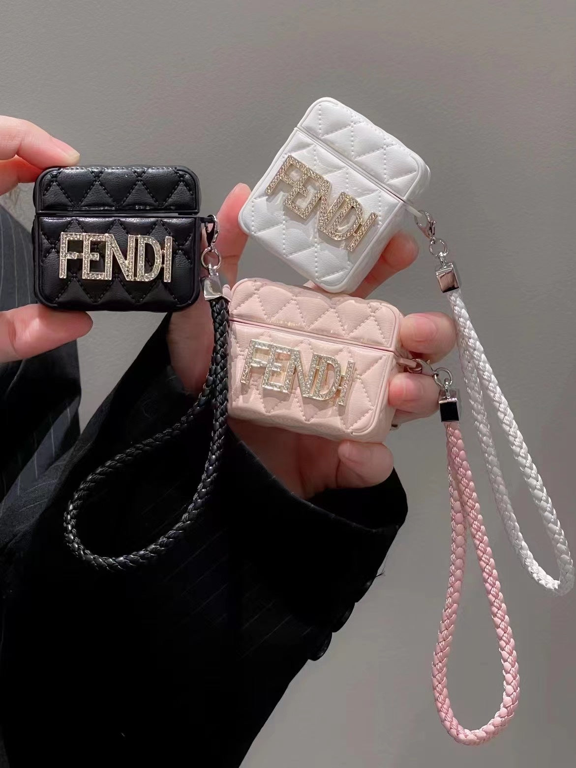 Diamond leather AirPods Case