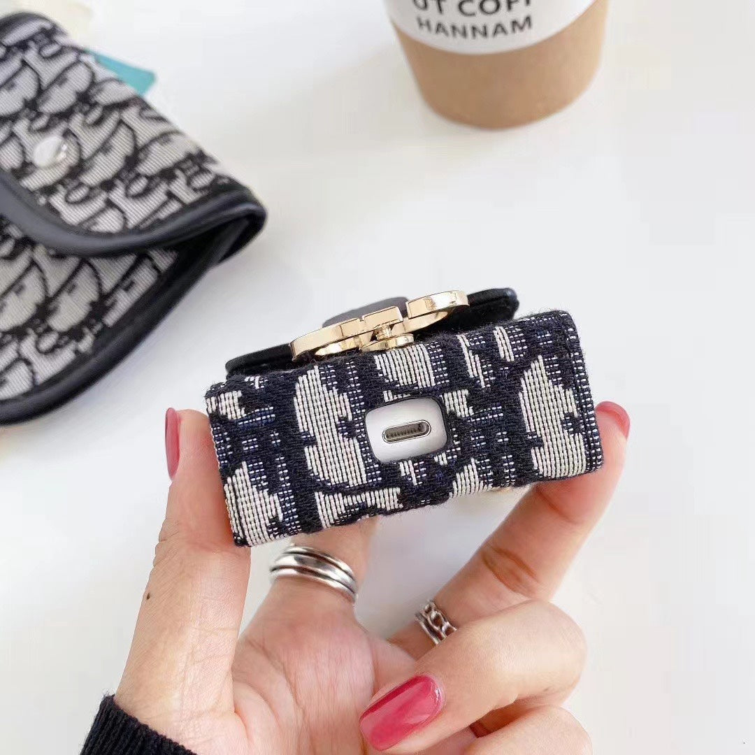Embroidered canvas AirPods Case