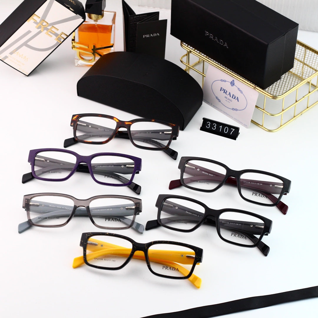 Classic Triangle Logo Square Glasses 33107