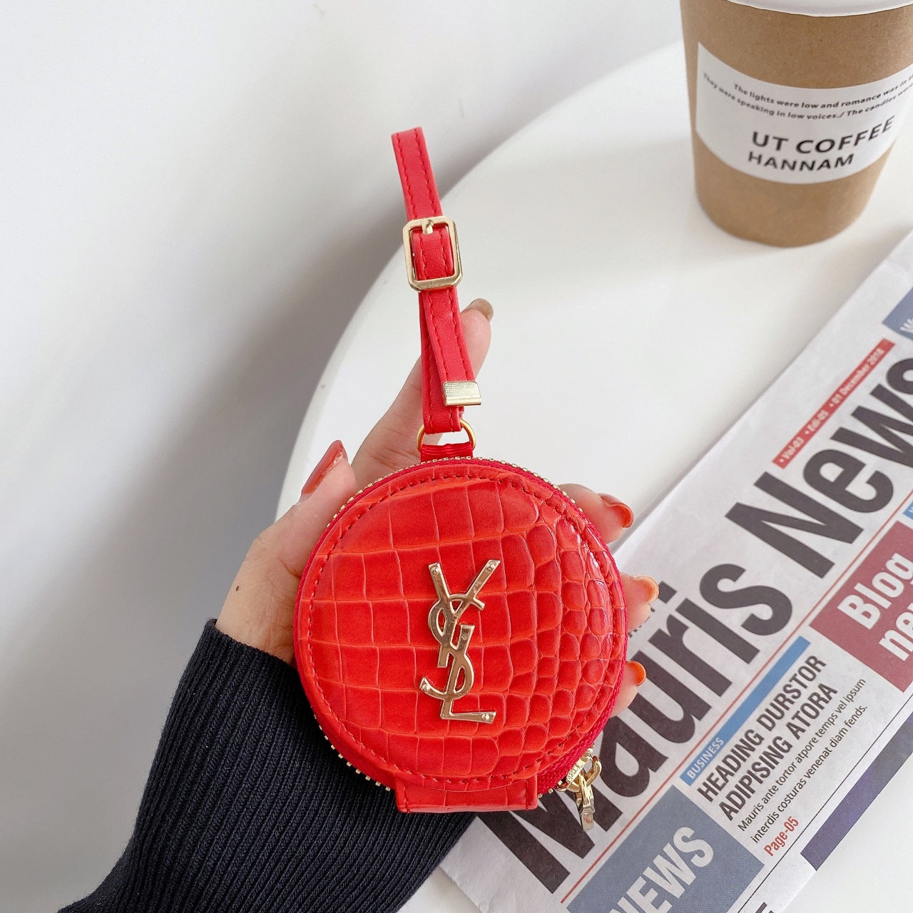 Crocodile leather AirPods case