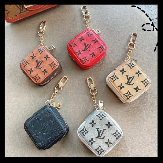 Leather printed AirPods case